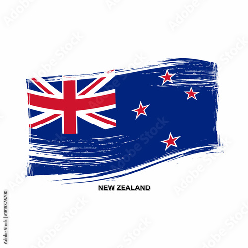 Flag of New Zealand, the national flag of New Zealand. Vector illustration