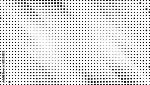 Smooth transition of halftone pattern with random size of dots. Black isolated on white, easily resized and recoloured at your discretion. For sporty background design element. Vector Format. EPS10