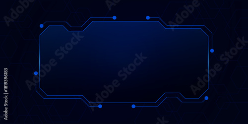 Sci fi futuristic user interface, HUD template frame design, Technology abstract background	
