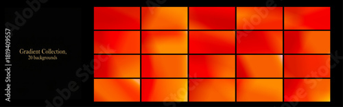 A collection of gradients. Modern gradient poster background in red . Minimalist style cover template with monotone perspective . Perfect design for social media, cover, banner, flyer	