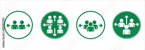 Boost Team Synergy with Dynamic Interaction Icons for Enhanced Collaboration and Communication, Illustrating Effective Teamwork and Strategic Alignment.