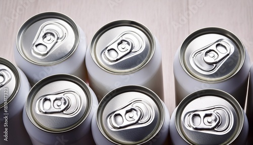 Raws Of White Soda Cans