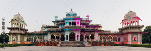Albert Hall Museum at Sunset – Jaipur’s Iconic Landmark Illuminated with Colorful Lights
