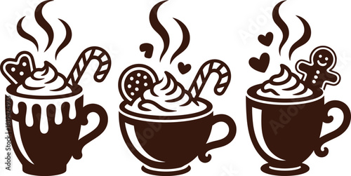 Vector Bundle An Elf's Carol of Tinsel, Candle & Snowflake Treats.