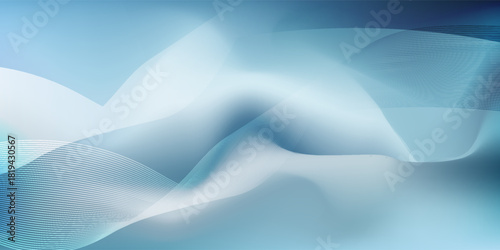 Abstract glowing wave lines on dark blue background. Dynamic wave pattern. Modern flowing wavy lines. Futuristic technology concept. Suit for banner, poster, cover, brochure, flyer, 