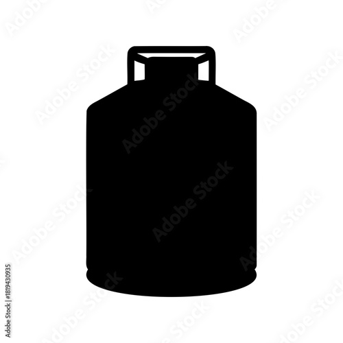 Gas cylinder silhouette icon for industrial design Vector