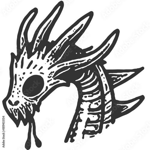 Numbed Vintage Illustration Vector