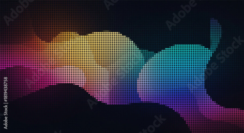 Abstract digital background with glowing colorful gradient