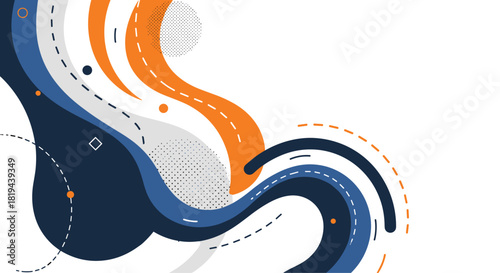 Dynamic abstract background with flowing colorful geometric shapes and lines a modern artistic design for presentations or digital projects.