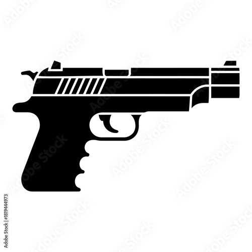 gun icon symbol Silhouette vector style on white background