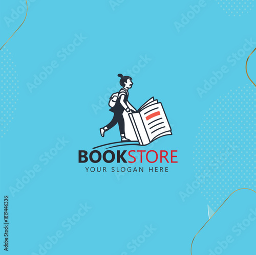 Vector Illustration Logo Design Template For The Book store