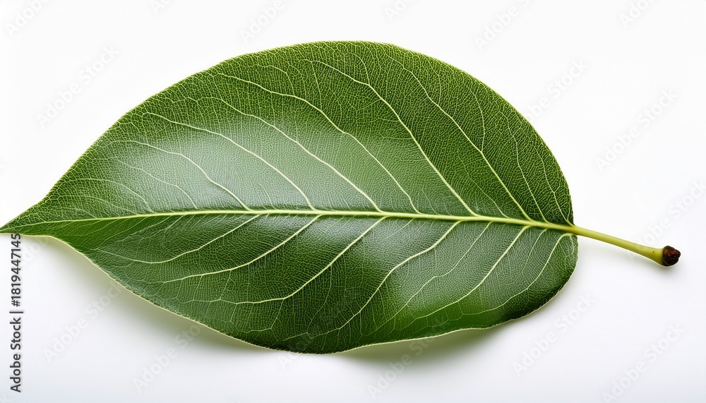 Obraz premium Pear Leaf Closeup On White