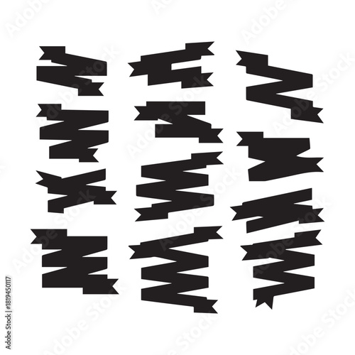 Blank Ribbon Emblem Graphics for Certificates and Achievement Badges