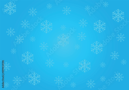 Merry Christmas, blue wrapping paper background with snowflakes, Seamless Holiday Pattern Vector