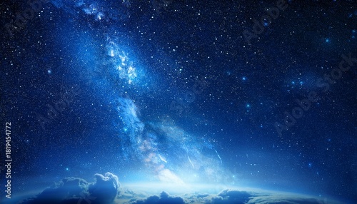 Space Background And Abstract Dark Blue Background