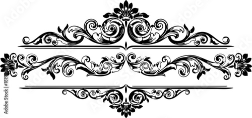 Elegant vintage ornamental flourish adds sophisticated classic beauty to any design project enhancing luxury and timeless appeal.