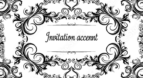 Elegant vintage flourish frames create a stunning decorative border perfect for invitations, cards, and ornate design projects.