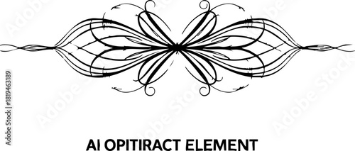 Elegant flourish decorative element for sophisticated designs and artistic creations, adding a touch of vintage charm and classic beauty