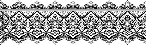 Elegant black and white ornamental border design evoking timeless artistry and sophisticated decorative appeal for premium projects