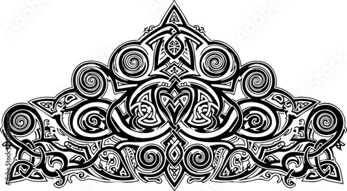 Intricate Celtic knotwork design evokes ancient artistry and timeless elegance for decorative projects and cultural inspiration.