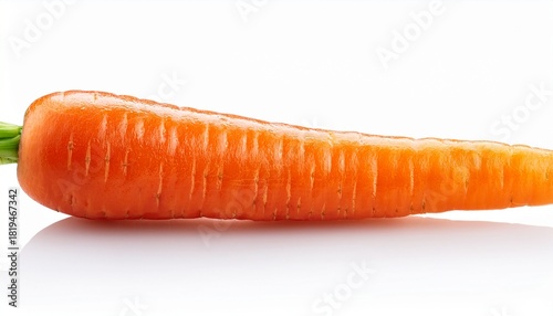 single fresh orange carrot isolated on white background vibrant color healthy vegetable perfect for food or health related projects macro isolated healthy
