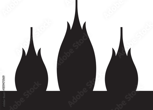 Thai temple silhouette vector traditional asian architecture worship building landmark