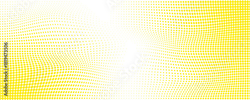 Dots halftone orange color pattern gradient texture with technology digital background. Dots pop art comics with summer background. modern vector