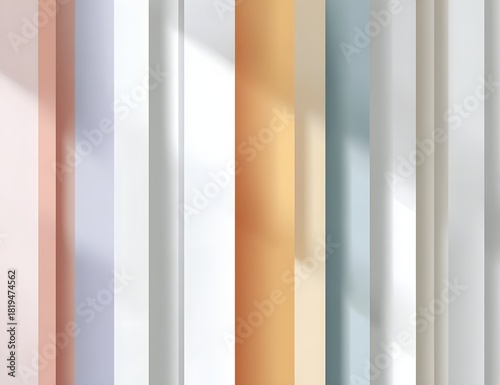 Abstract vector background with elegant vertical stripes in pastel pink, yellow, and blue, creating a modern pattern