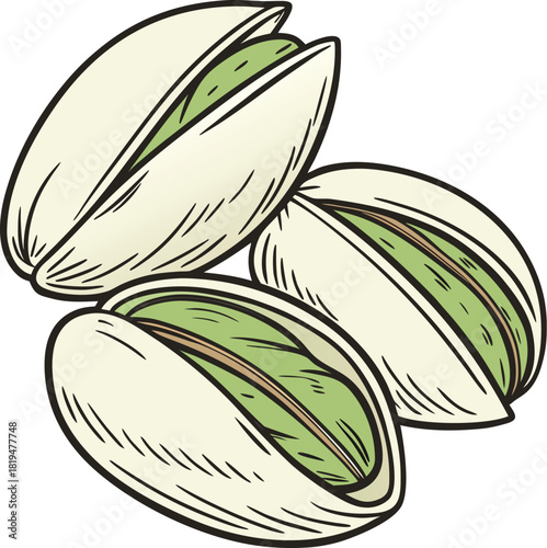 Open Pistachio Nut Design