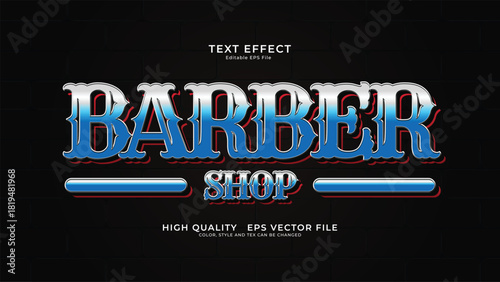 Barber Logo Text Effect for Salon & Grooming Designs