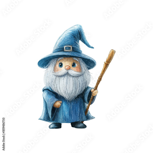 wizard drawn vector illustration