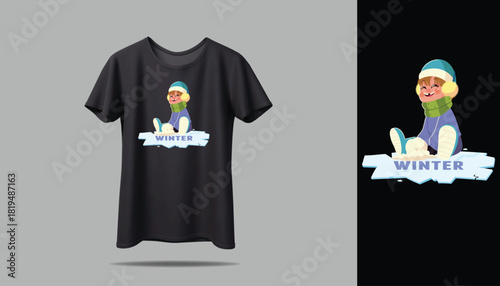 WINTER T-shirt creative design using adobe illustrator and your best choice...	