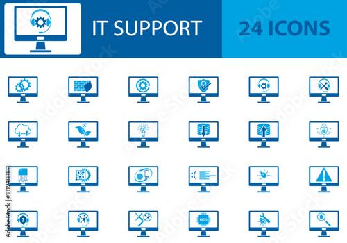 IT Support Icons, IT Icons, Icons Sammlung, Icons Set