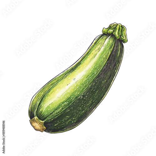 zucchini hand drawn illustration
