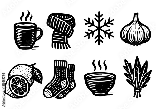 Winter comfort: cozy elements and seasonal essentials in vintage style