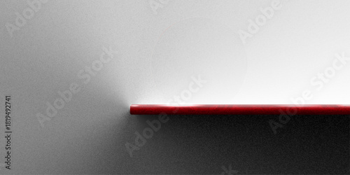 Premium product presentation scene with red wood shelf, soft spotlight gradient background and elegant studio atmosphere. Ideal for luxury branding, retail, showroom displays, sales and promo events.