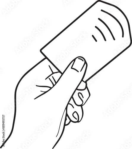 Set of simple linear contactless payment icons. Credit card and hand tap illustration symbol. Sign nfc vector flat.
