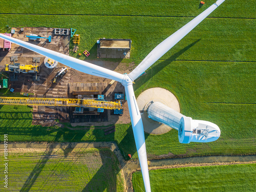 Topdown Wind Turbine under construction