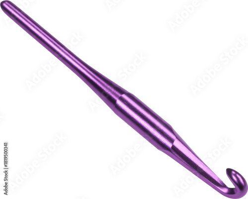 Purple crochet hook isolated on a transparent background 1