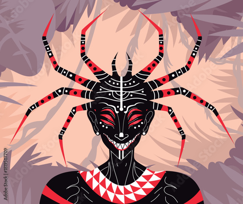 anansi african spider deity in the jungle