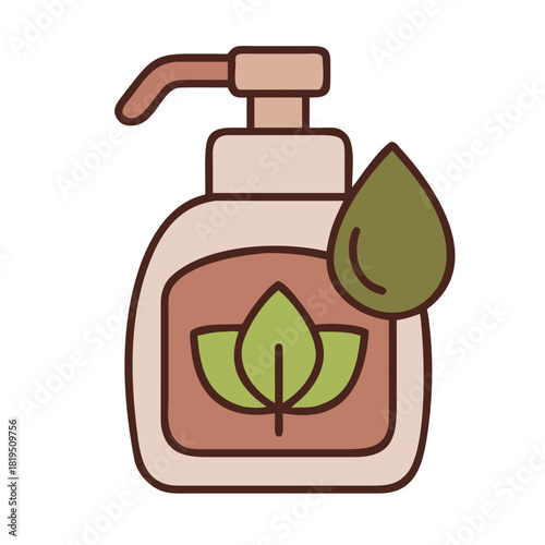 Eco Vector Icon of Liquid Soap Bottle