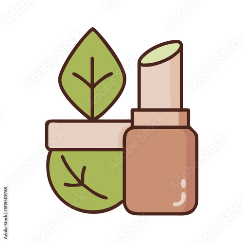 Eco Vector Icon of Lipstick