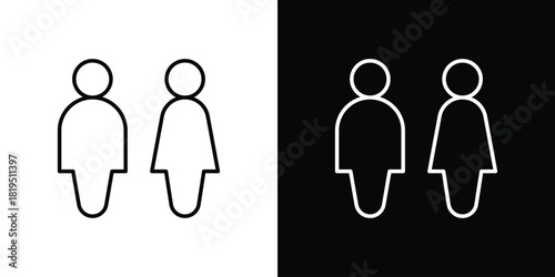 Toilet icon. Line with editable stroke.