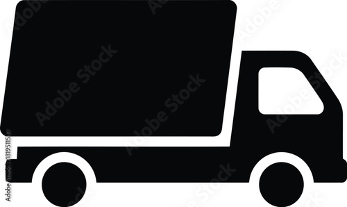 Delivery truck icon: fast shipping, logistics, transport service symbol