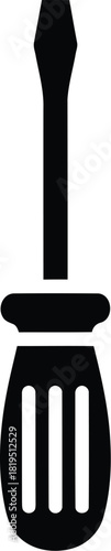 Flathead screwdriver tool icon isolated vector illustration for repair and construction
