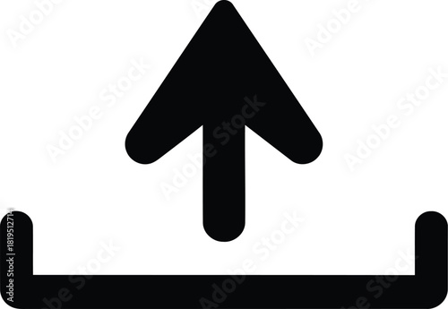 Modern upload icon for data transfer, file sharing, web & app interface ui ux design
