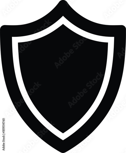 Modern shield icon protection symbol vector graphic safeguard security safety element