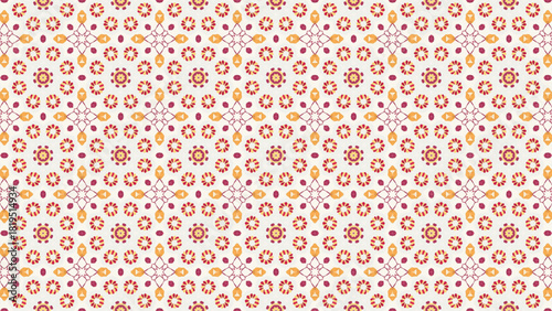 Fotografie Geometric floral abstract textile pattern design.