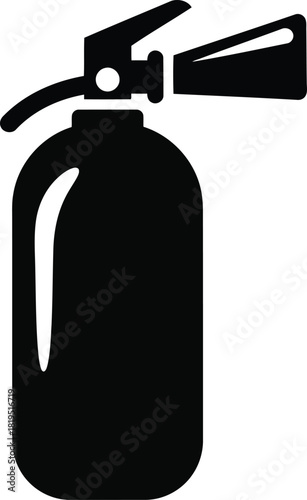 Fire extinguisher icon vector symbol for emergency safety and firefighting equipment
