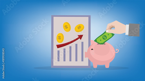 financial growth and investment strategies featuring a piggy bank
